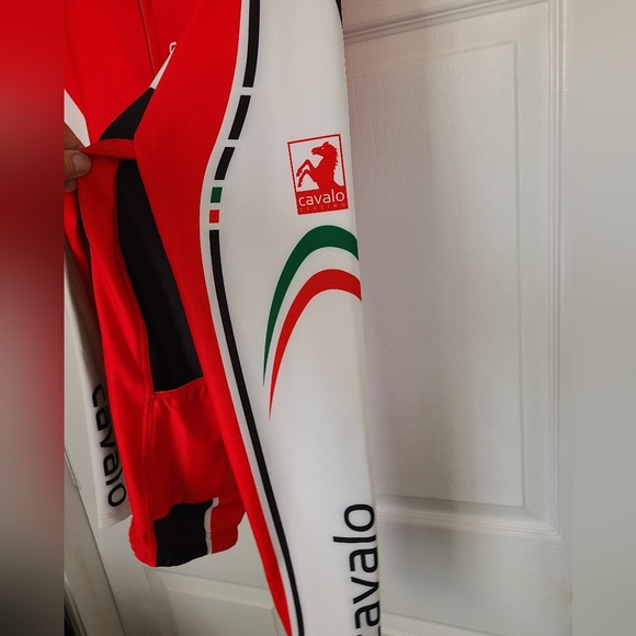 Cavalo Men's Performance Long Sleeve Bicycle Jersey, Size:XXL Color: Red - Picture 8 of 13